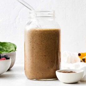 Downshiftology brown smoothie.