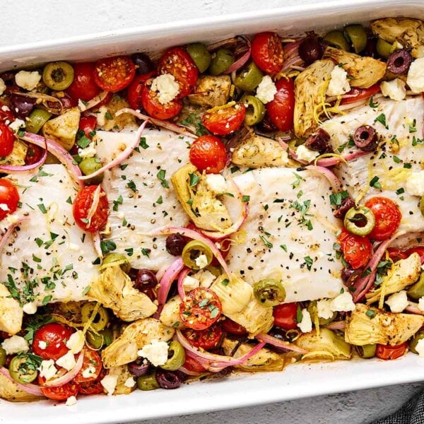 Greek baked cod recipe.