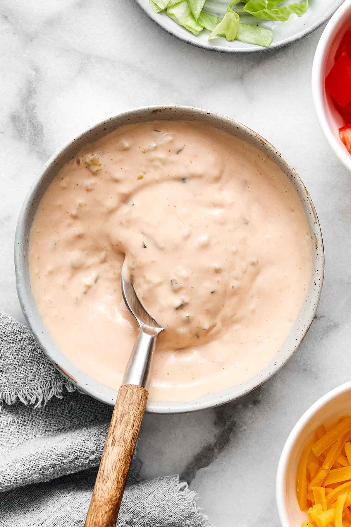 Best copycat In-N-Out sauce in a bowl.