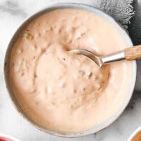 Best copycat In-N-Out sauce in a bowl.