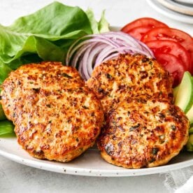 Salmon burgers recipe.