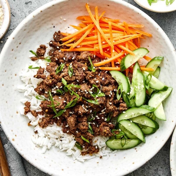 Korean beef bowl recipe.
