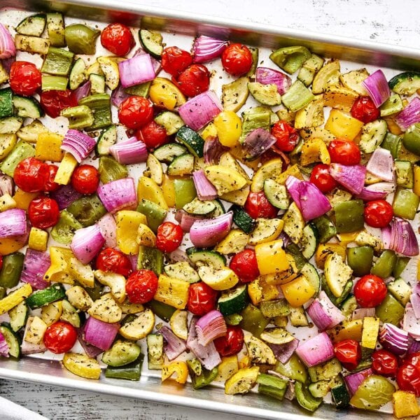 Summer roasted vegetables recipe.