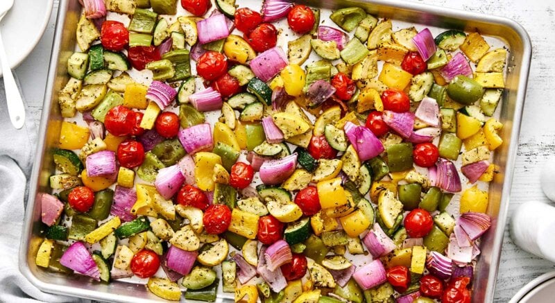 Summer roasted vegetables recipe.